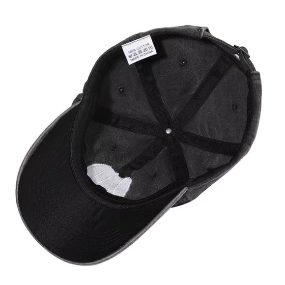 DAD Letters Embroidery Black Baseball Cap, Cotton Washed, Men Hat, Father's‎ Day - Picture 7 of 8